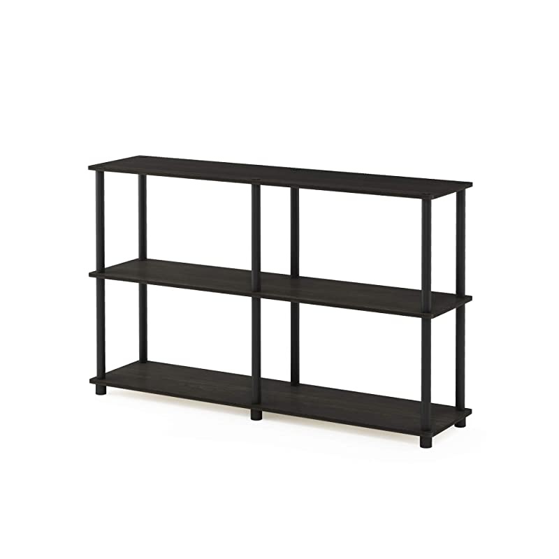 Turn-N-Tube 3-Tier Double Size Storage Display Rack, Espresso/Black