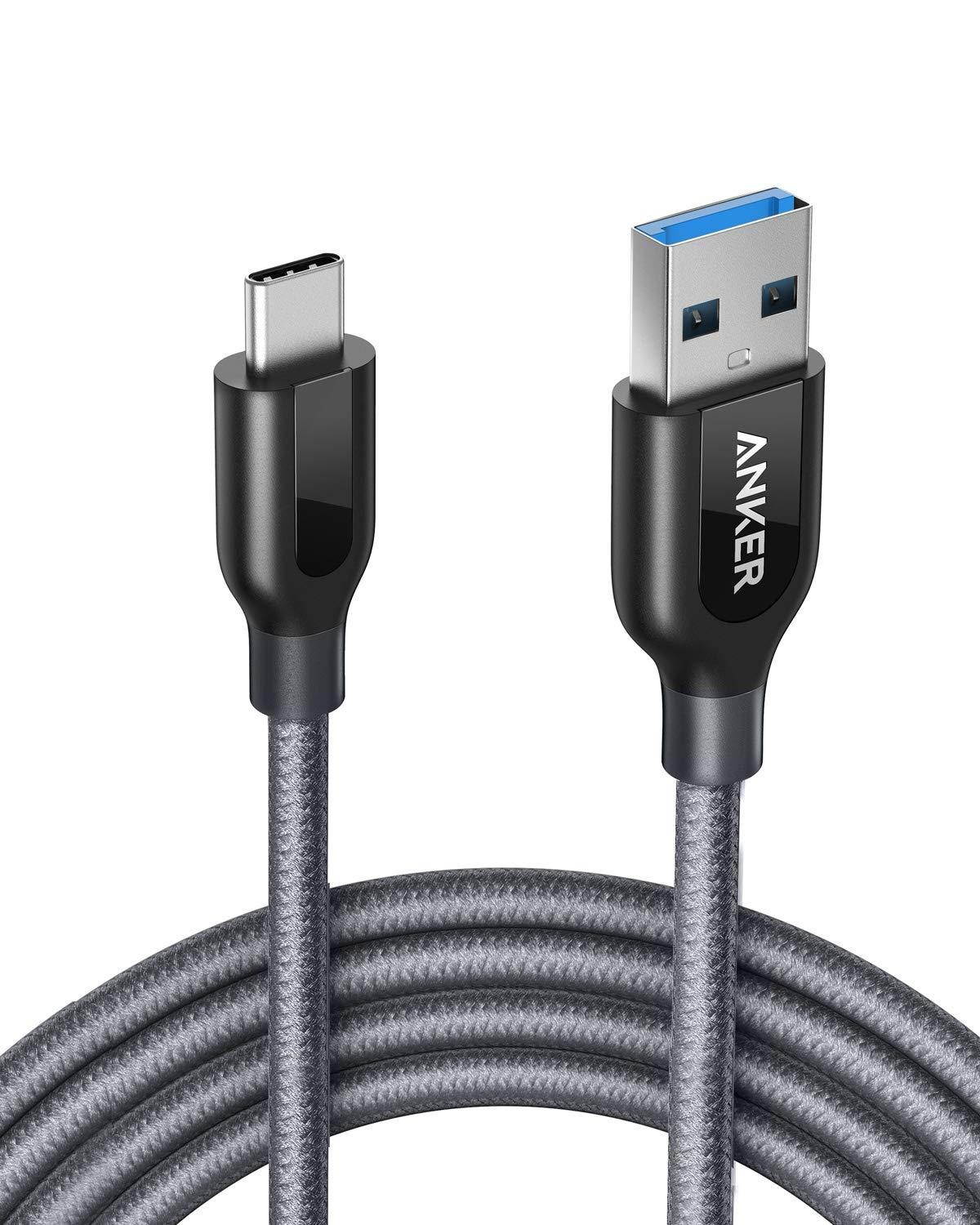 Anker Powerline+ USB C to USB 3.0 Cable (6ft), High Durability, for Samsung Galaxy Note 8, S8, S8+, S9, S10, MacBook, Sony XZ, LG V20 G5 G6, HTC 10, Xiaomi 5 and More