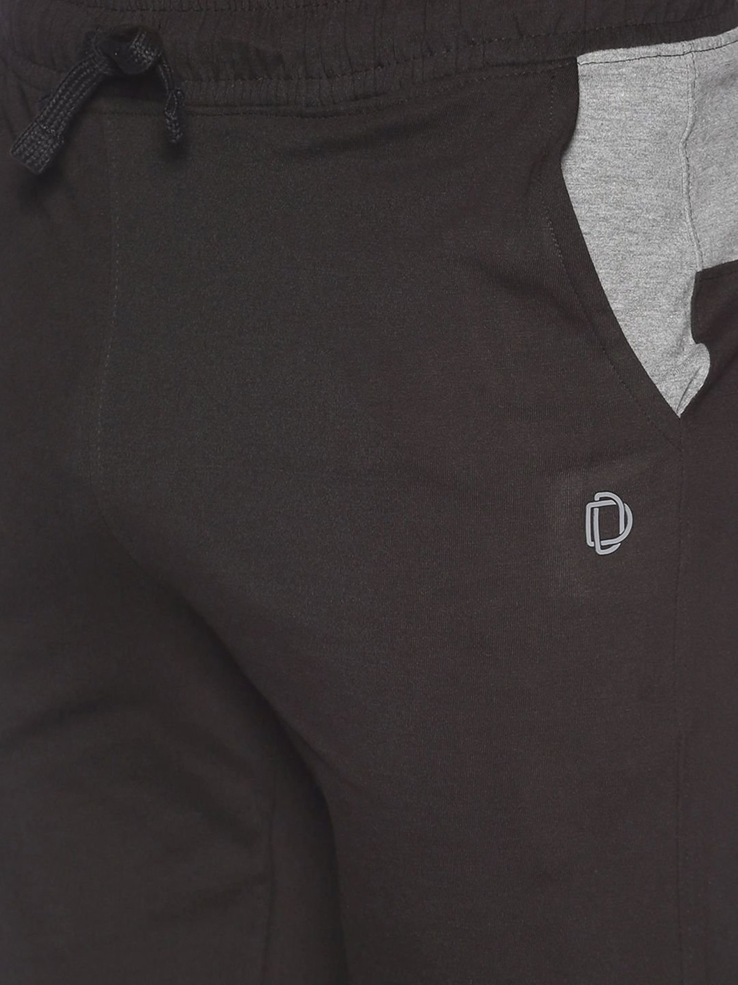 Dollar Black Cotton Regular Fit Colour Block Shorts