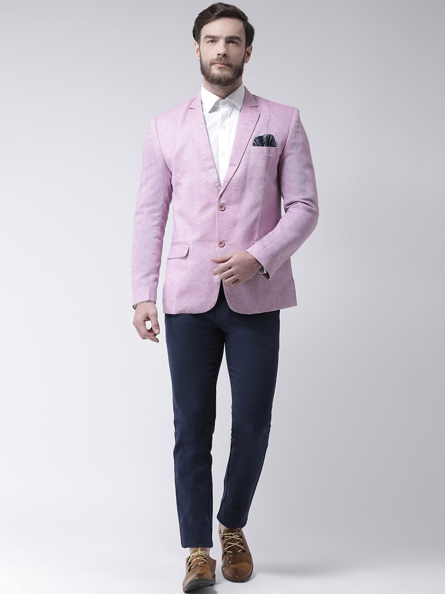 Louis Philippe Light Blue Regular Fit Blazer