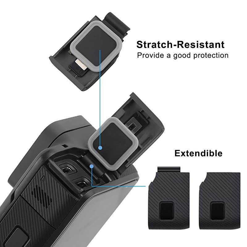 Replacement Protective Lens Side Door for GoPro Hero 6 5 Black Action Camera AccessoriesGray