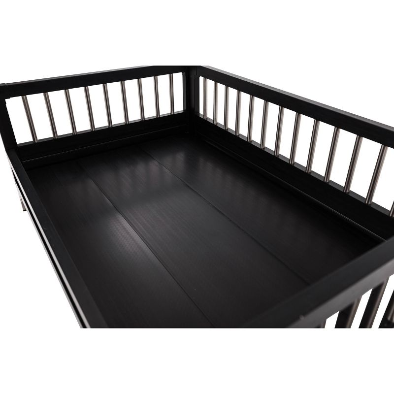 ECOFLEX Raised Dog Bed with Memory Foam Cushion - Espresso-  Large