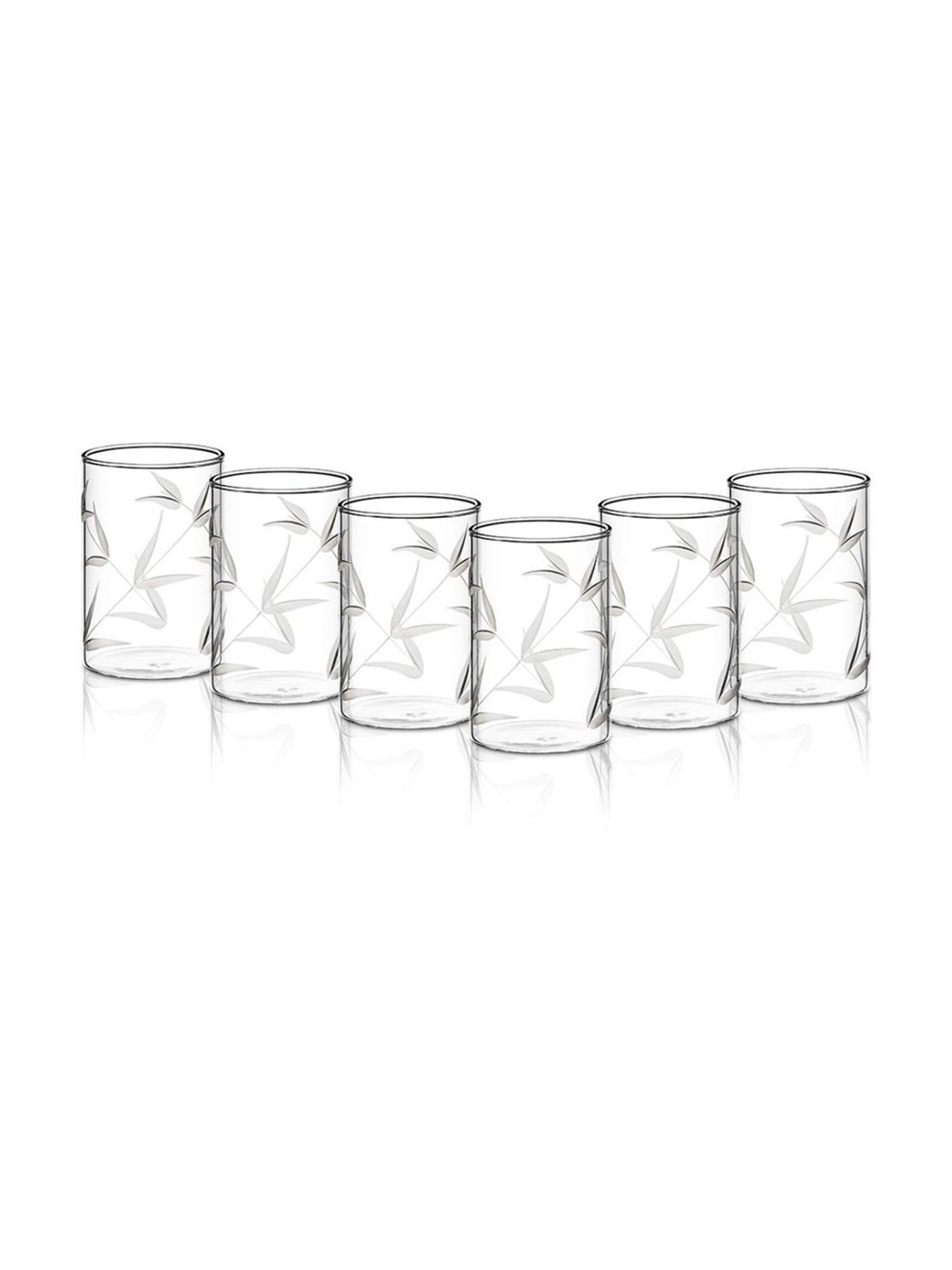 Borosil Transparent Glass Everyday Glasses - Set of 6 (295ml)