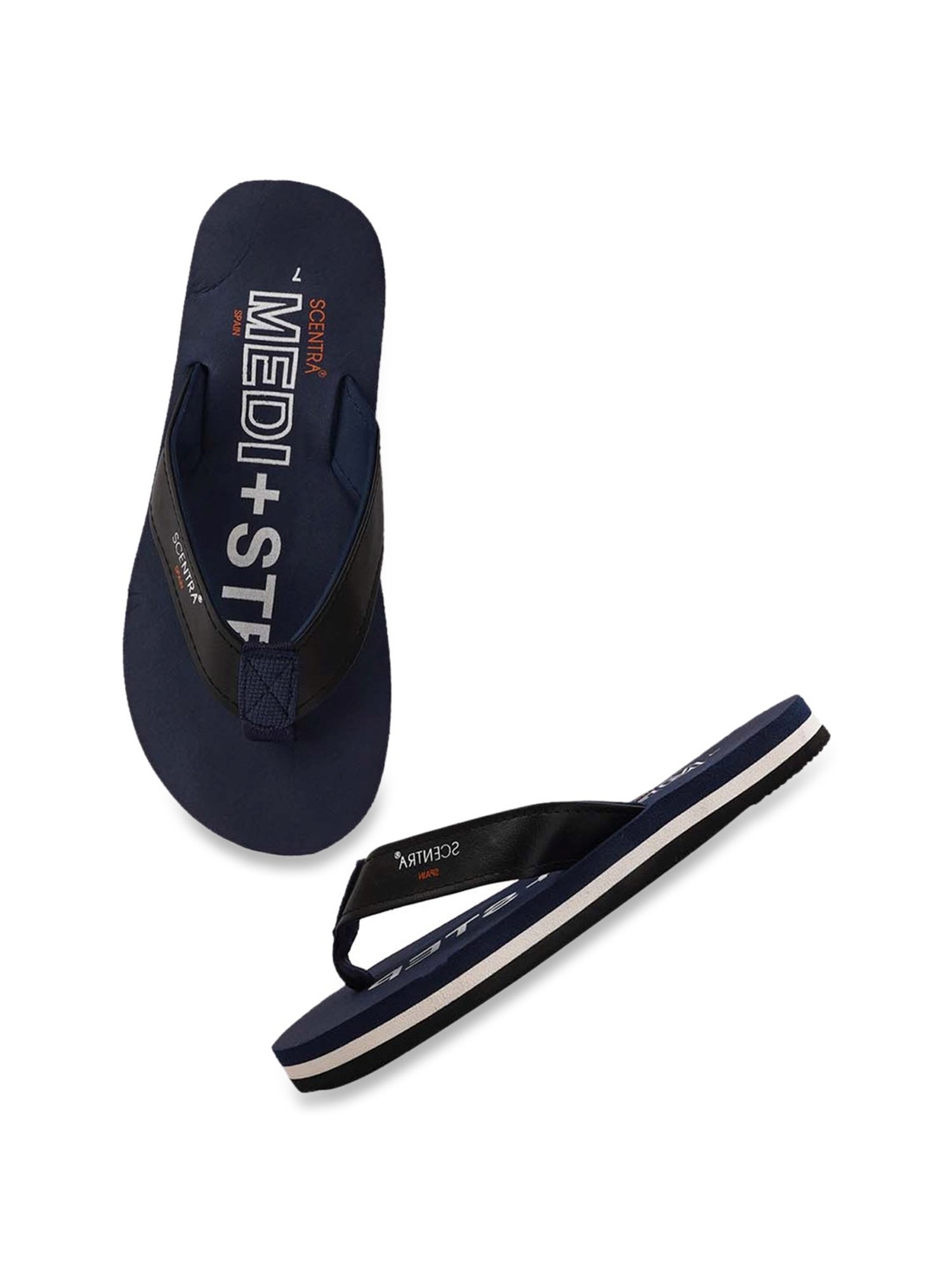 Scentra Men's Blue Flip Flops