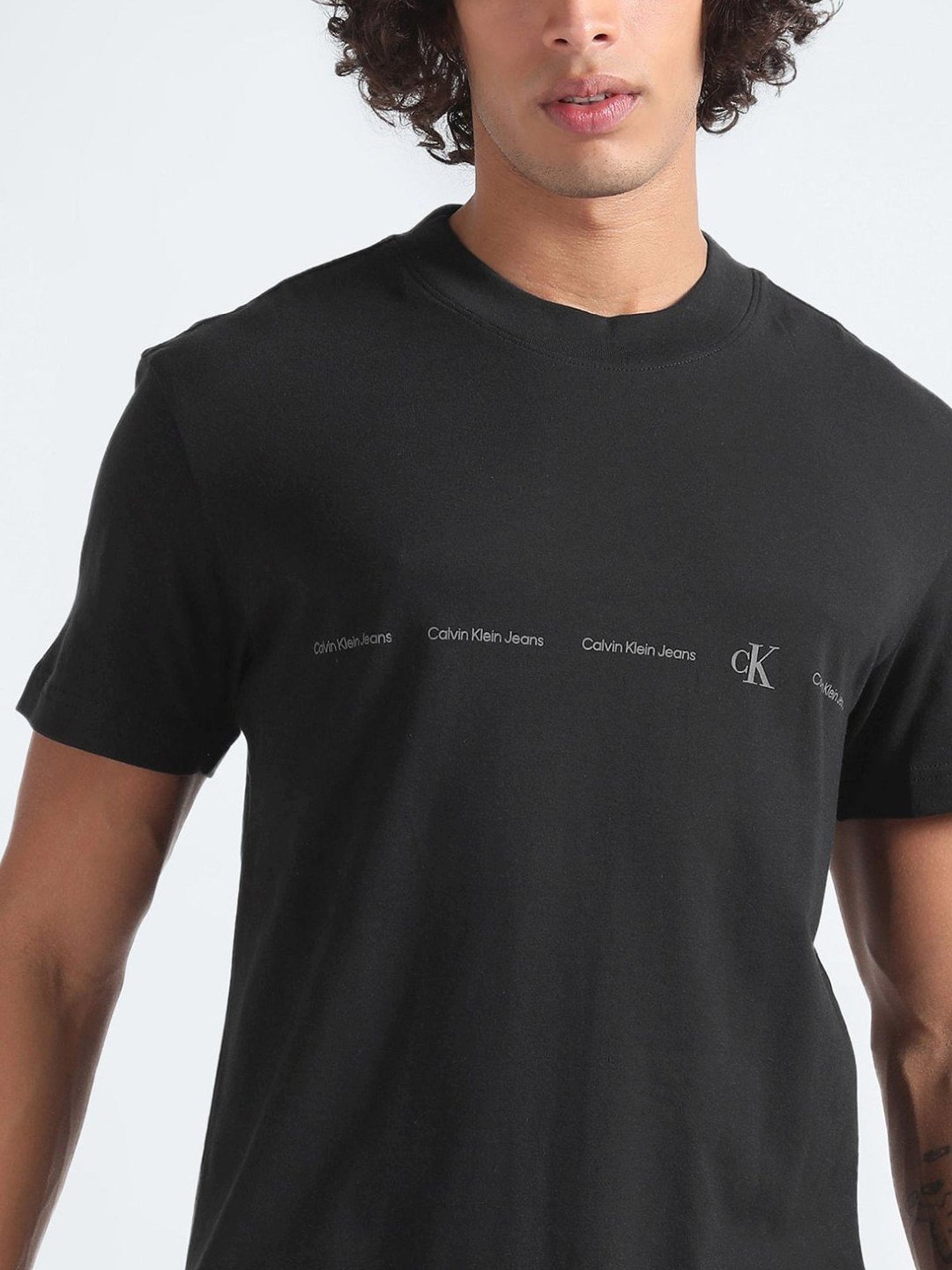 Calvin klein Jeans Black Logo Regular Fit T-Shirt