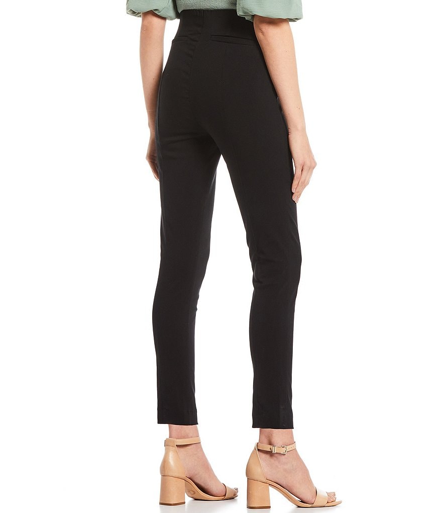 Takara High-Waisted Flat-Front Pull-On Skinny Pants