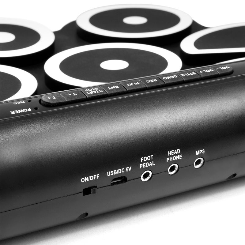 Best Choice Products Roll-Up Foldable Electronic Drum Set w/ USB MIDI, Speakers, Foot Pedals, Drumsticks - Black