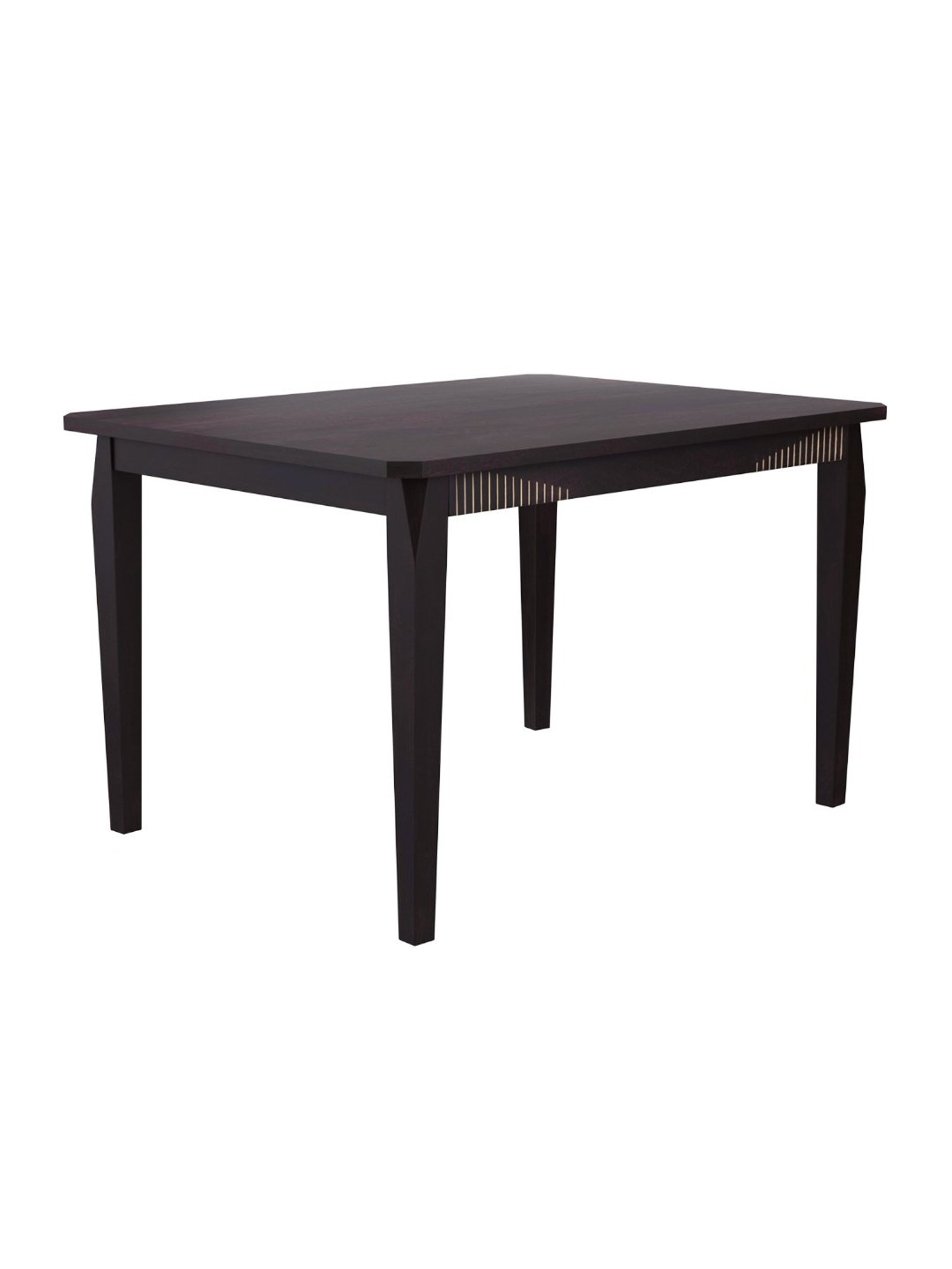 Godrej Interio Black Forest Dark Brown Mango Wood 4 Seater Rectangular Dining Table
