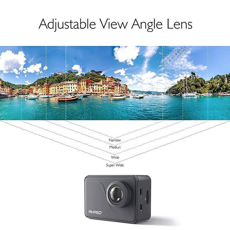 V50 Pro Native 4K30fps 20MP WiFi Action Camera with EIS Touch Screen 100 feet Waterproof Camera Web Camera Support External Mic Remote Control Sports Camera with Helmet Accessories Kit