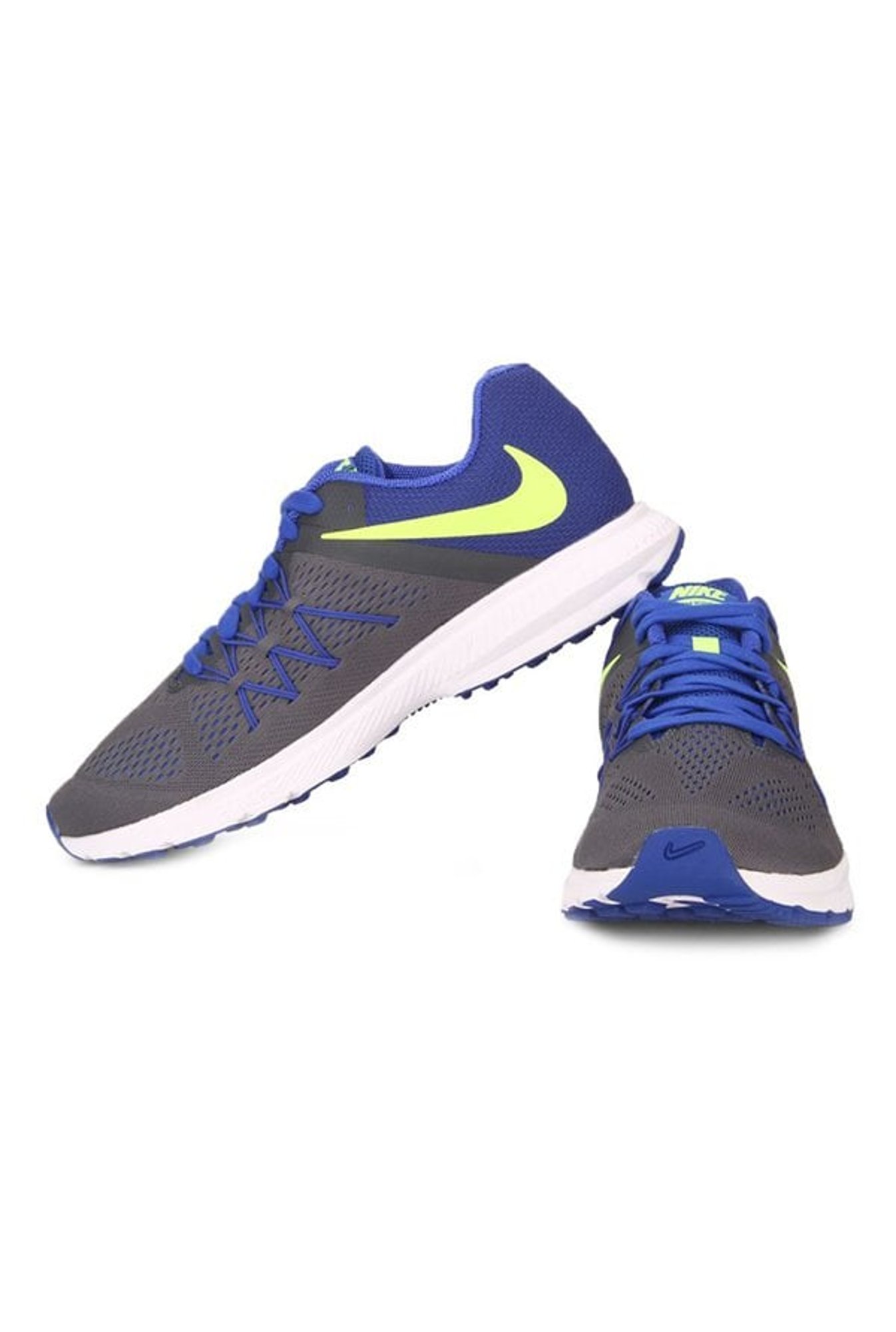 Nike Zoom Winflo 3 Charcoal Grey & Blue Running Shoes