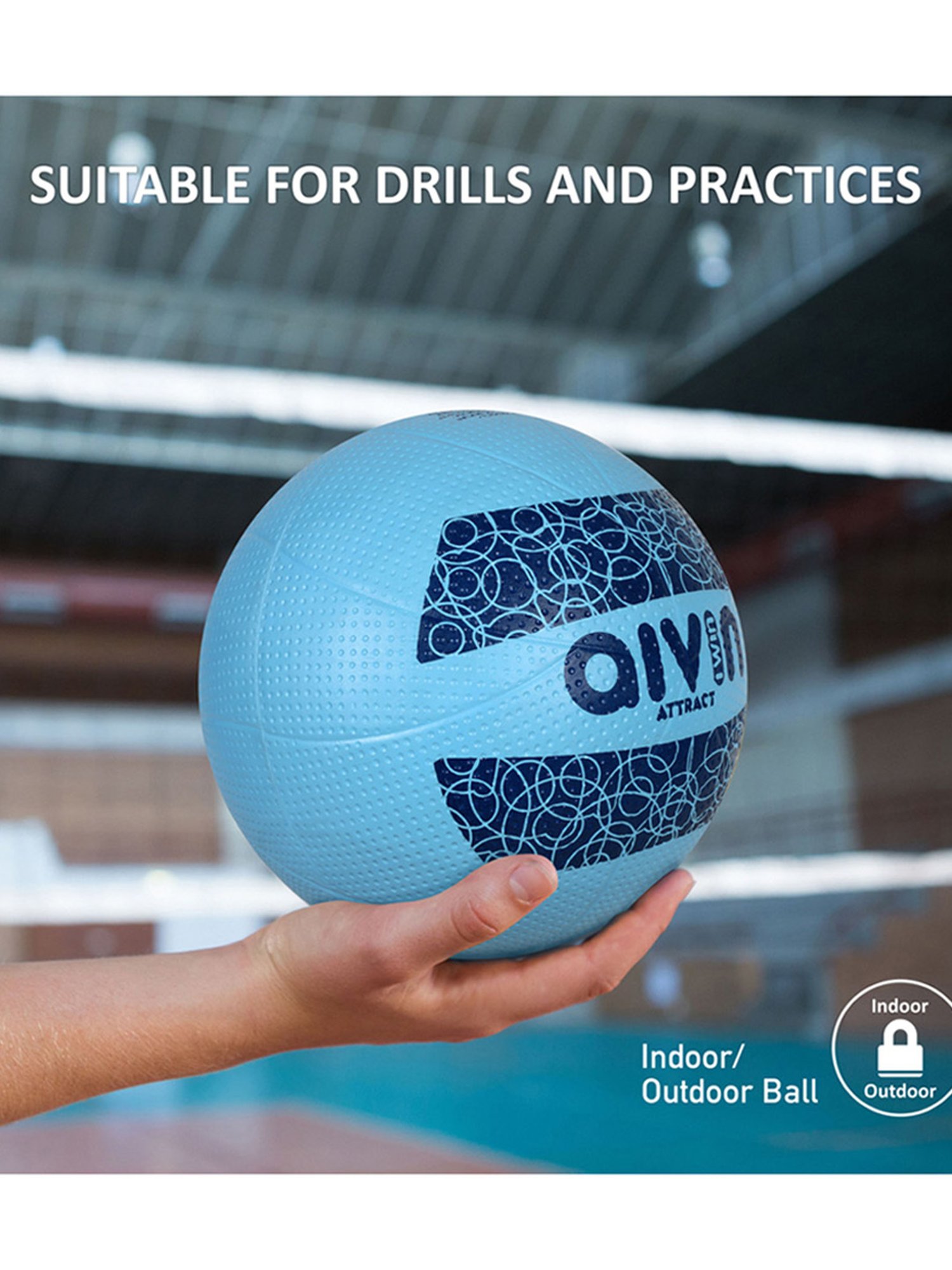 AIVIN Attract Volleyball (Blue) Size - 4