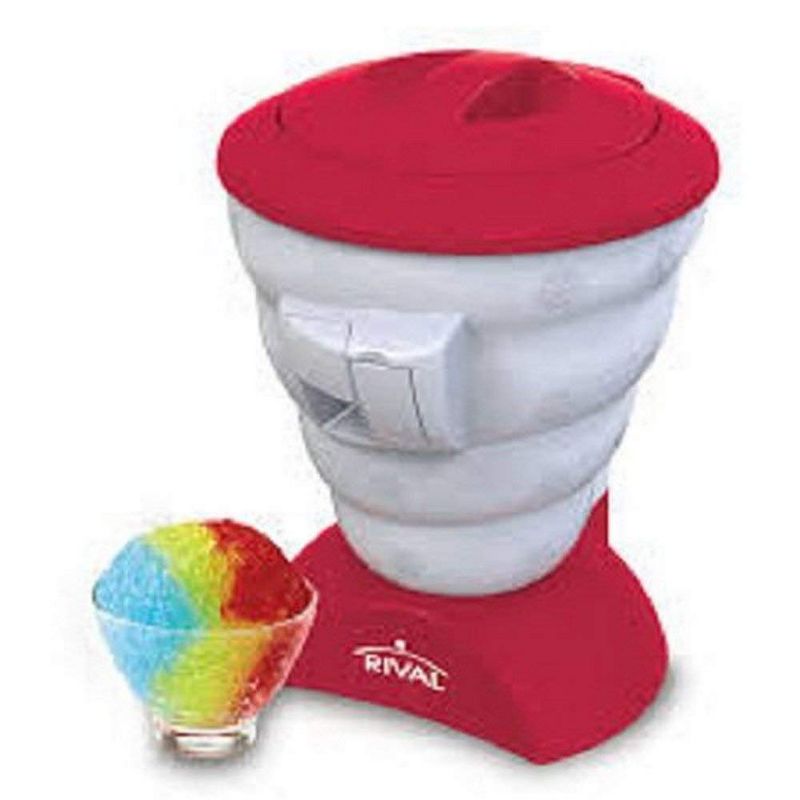 Rival Frozen Delights Home Electric Countertop Shaved Ice Snow Cone Maker, Red (Certified Refurbished)