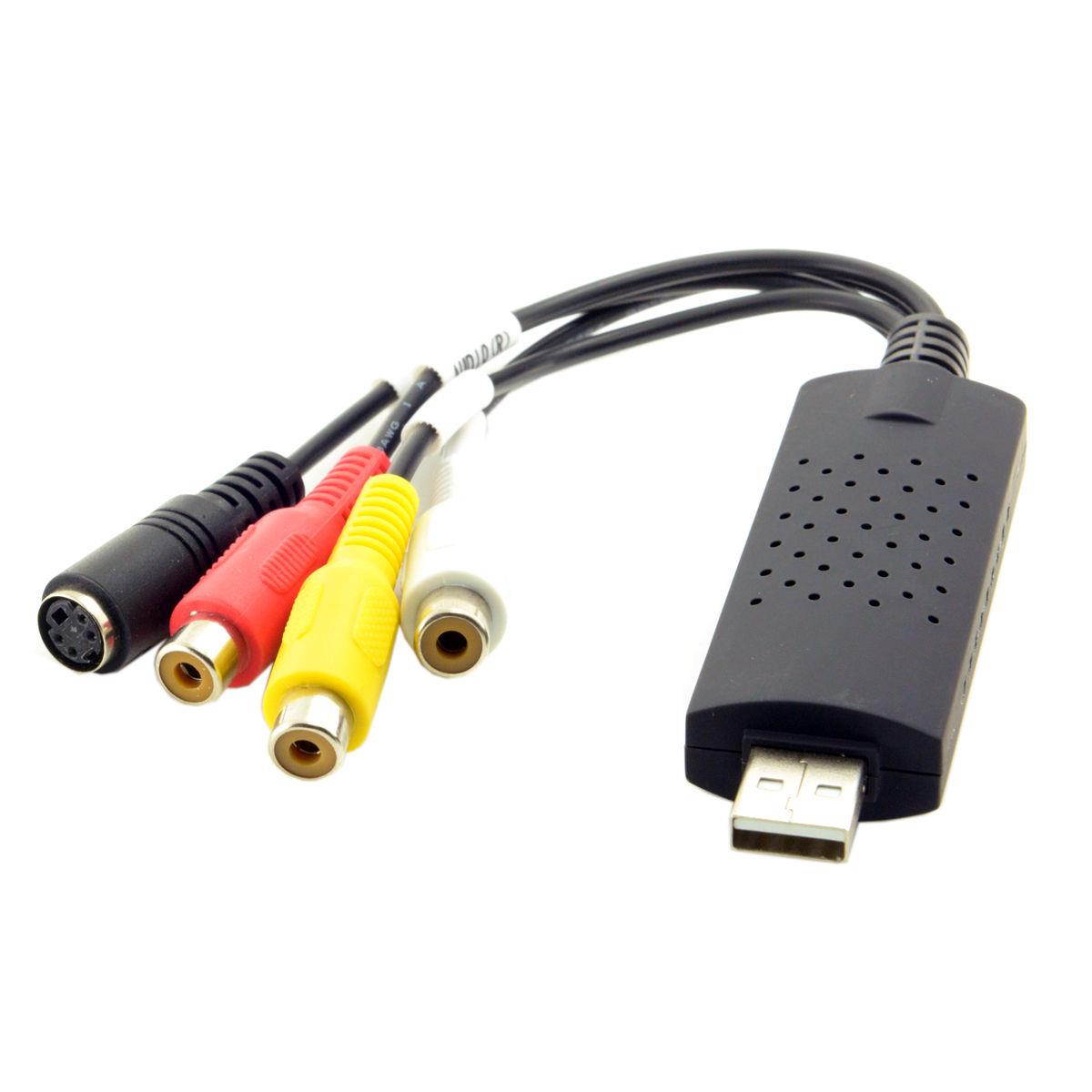USB 2.0 Audio Video CAP TV DVD VHS S-Video Capture DVR Sureveillance 4 Channel