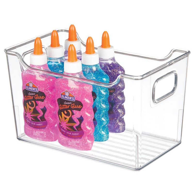mDesign Plastic Storage Bin for Art and Craft Supplies, 8 Pack - Clear