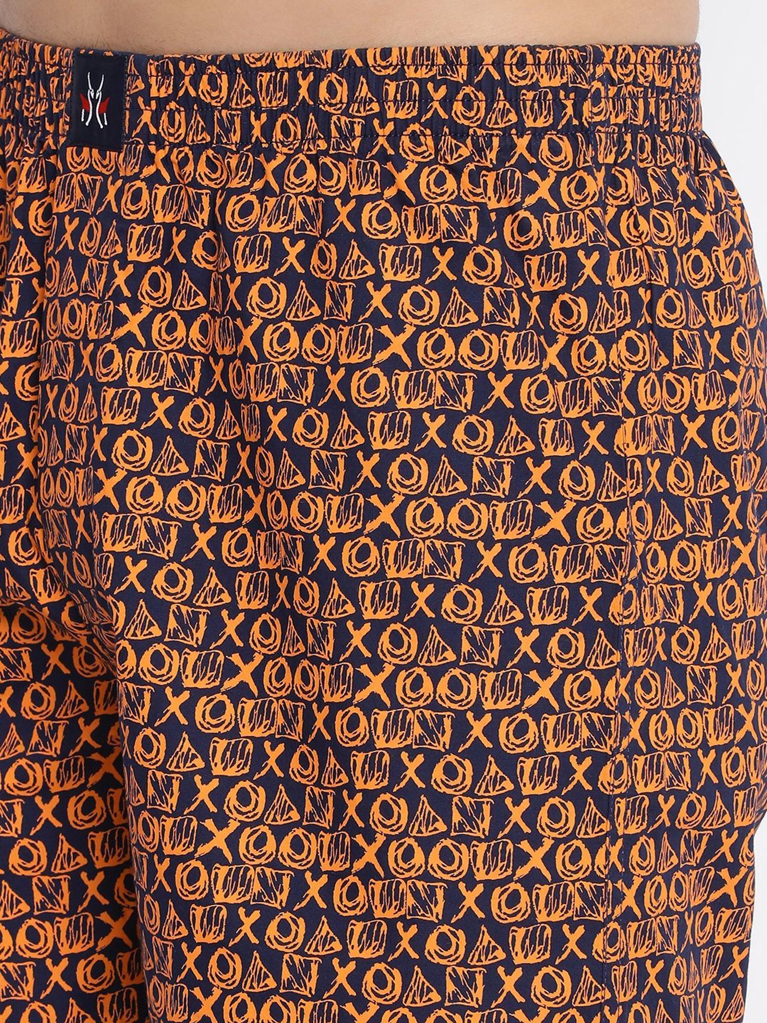 Crimsoune Club Orange Cotton Regular Fit Printed Boxers