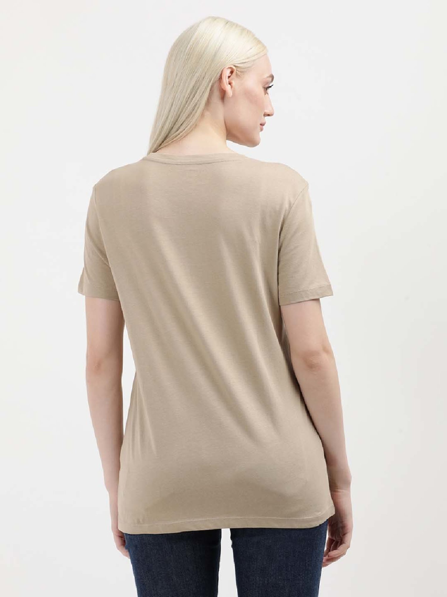 TOMMY HILFIGER Khaki Cotton Printed T-Shirt