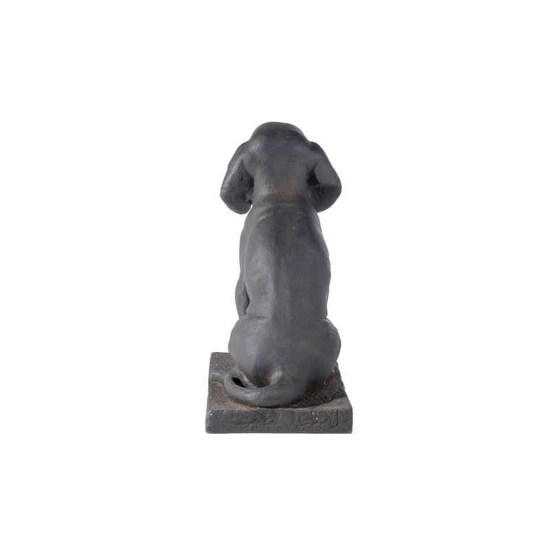 18" Resin Indoor/Outdoor Noble Dog Statue Gray - Alfresco Home LLC