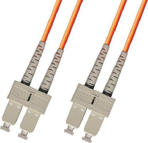 1M Multimode Duplex Fiber Optic Cable (62.5/125) - SC to SC