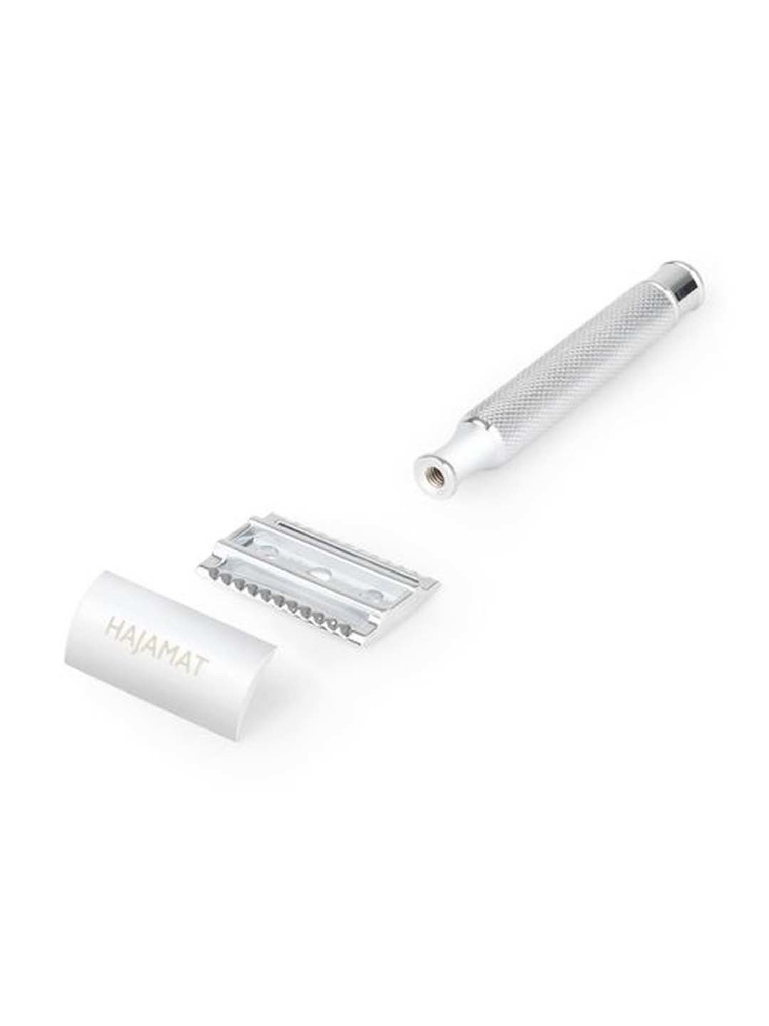 Hajamat Scythe Double Edge Safety Razor Stainless Steel 304 Chrome Finish Closed Comb
