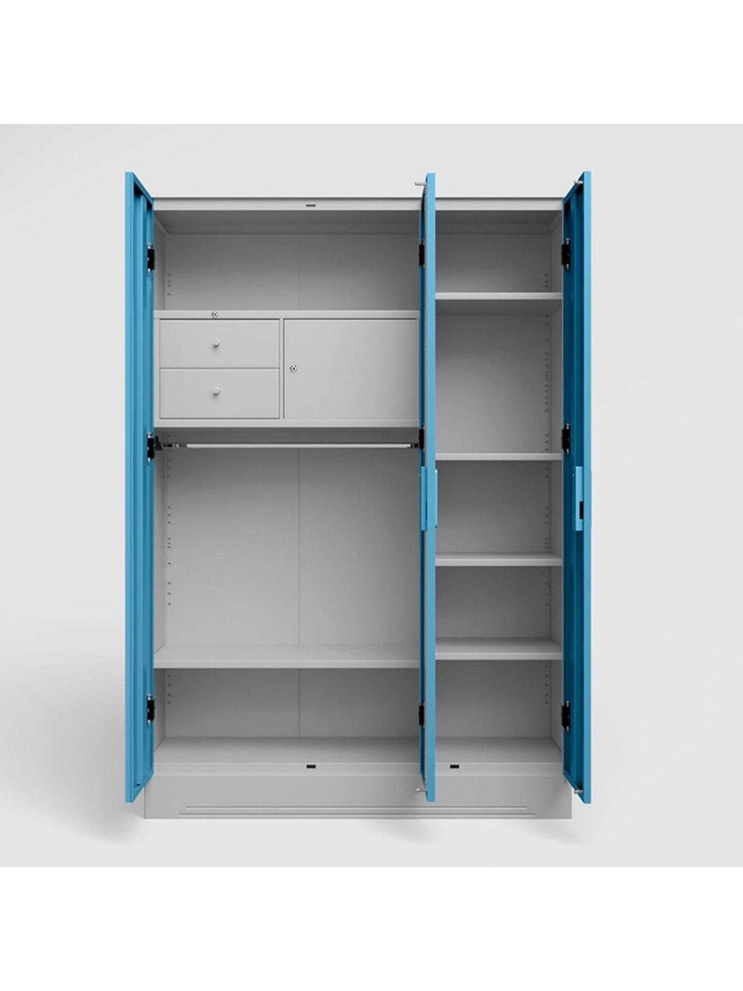 Godrej Interio Ewa Brown Engineered Wood 4 Door Wardrobe