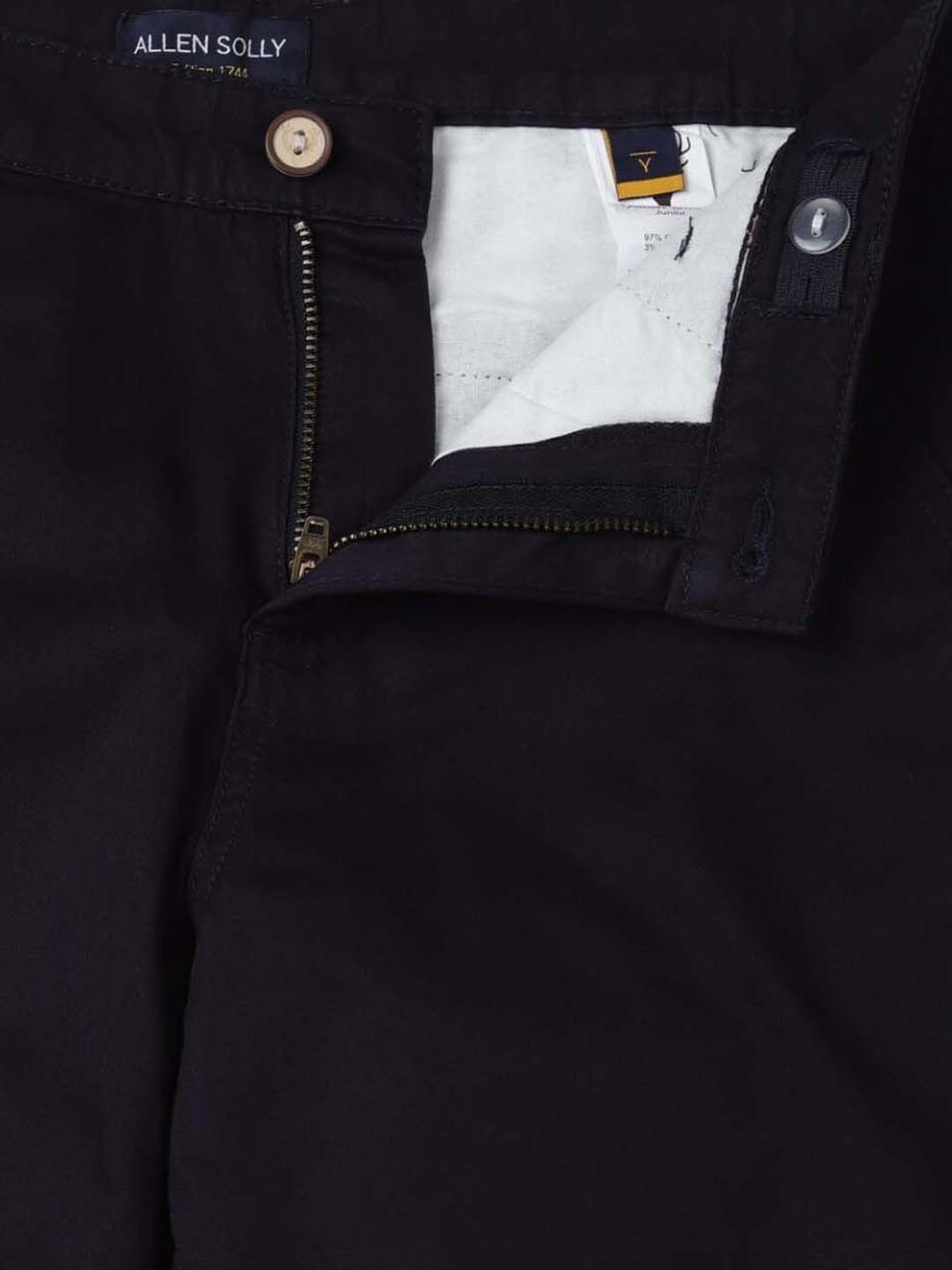 Allen Solly Junior Navy Cotton Regular Fit Trousers