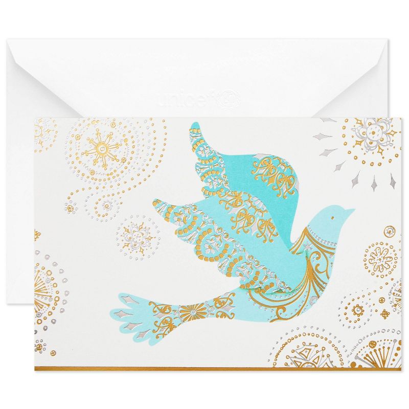 10ct Hallmark Unicef Dove with Swirls Boxed Cards