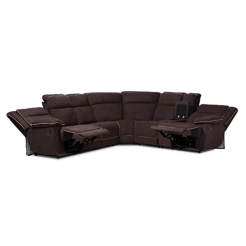 3pc Keswick Sectional Sofa Brown - Abbyson Living