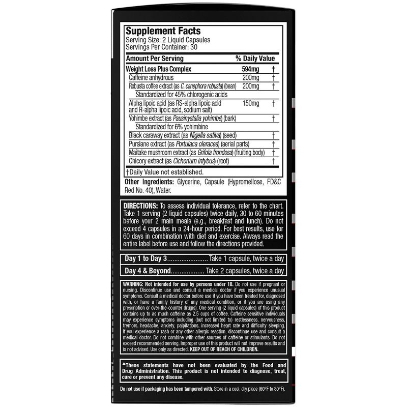 Hydroxycut Black Weight Loss Capsules - 60ct