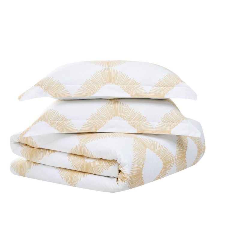 Full/Queen 3pc Merill Comforter Set White/Gold - Brooklyn Loom