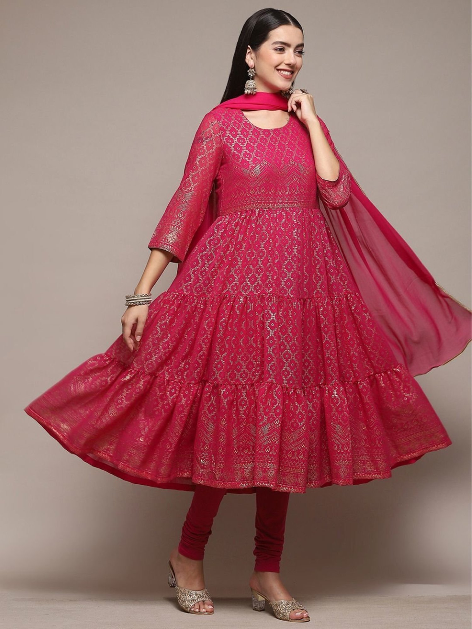 URBAN MYSTIC Black Rayon Embroidered Kurta & Sharara Set