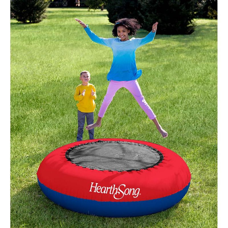 HearthSong Jump2It Outdoor Inflatable Kids Trampoline with Water Compartments for Stability