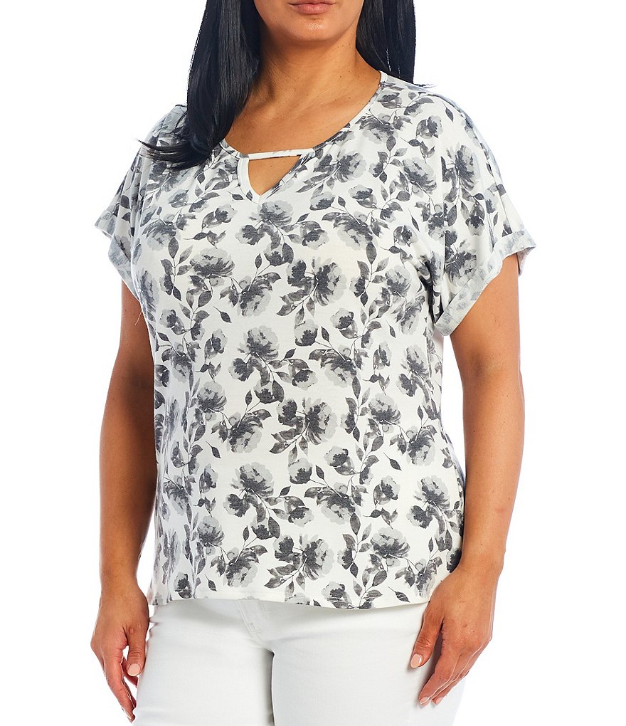 Bryn Walker Plus Size Pira Ponti Sleeveless Jewel Neck Oversized Tank