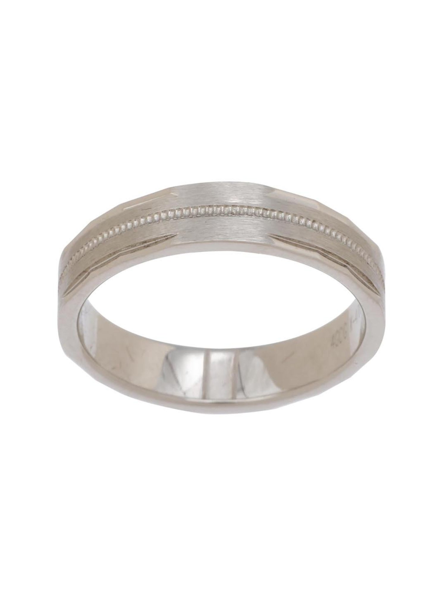 Joyalukkas Polished Extravagant Men's Platinum Ring