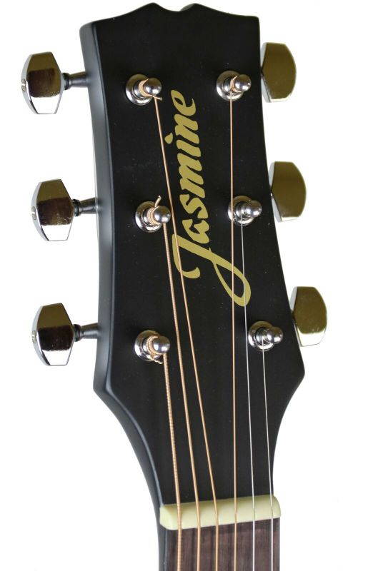 Jasmine S35 Dreadnought Acoustic Guitar - Matte Black w/ Gig Bag