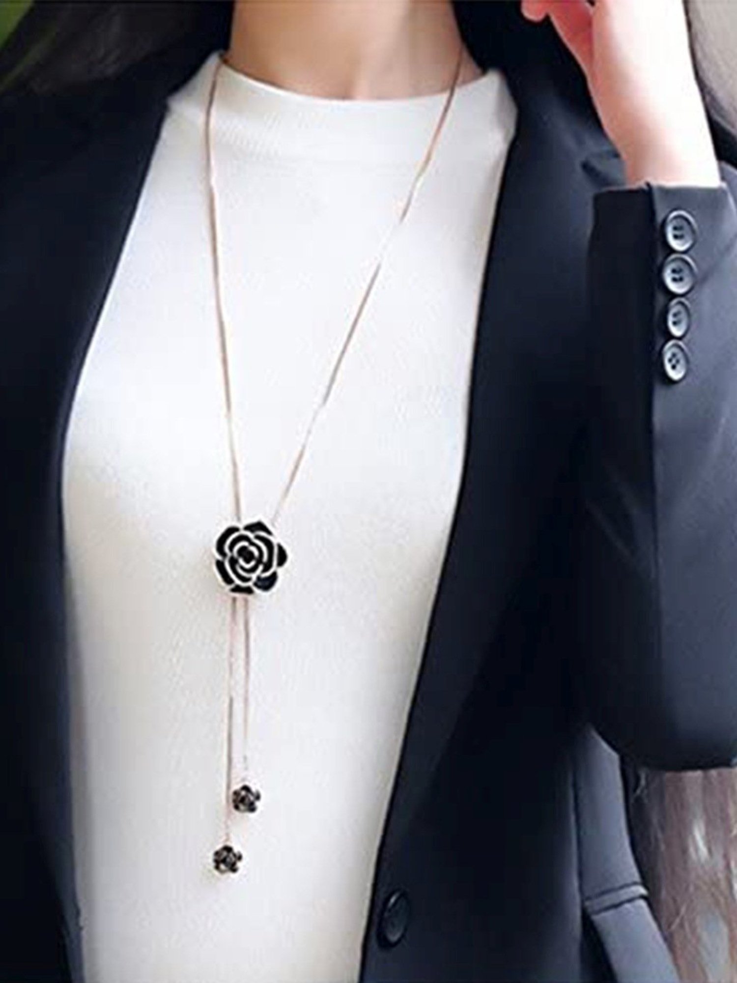 YouBella Stylish Latest Traditional Jewellery Silver Plated Pendant for Women(YBNK_5470)