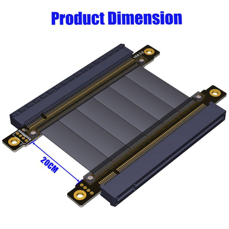 High Quality PCI-e  PCI Express 16X  female to female Extension cable with Gold-plated connector