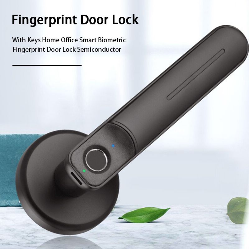 Electric Smart Keyless Entry Zinc Alloy Home Office Biometric USB Port Apartment Easy Install Fingerprint Door Lock With Keys