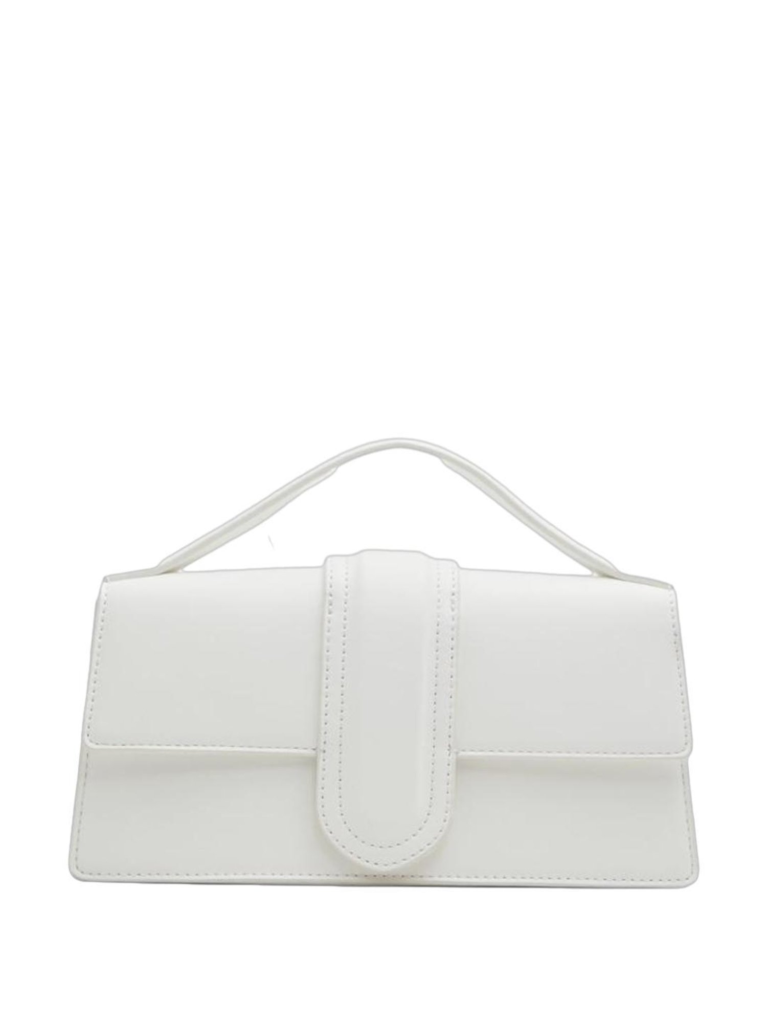 Call It Spring White Solid Handbag