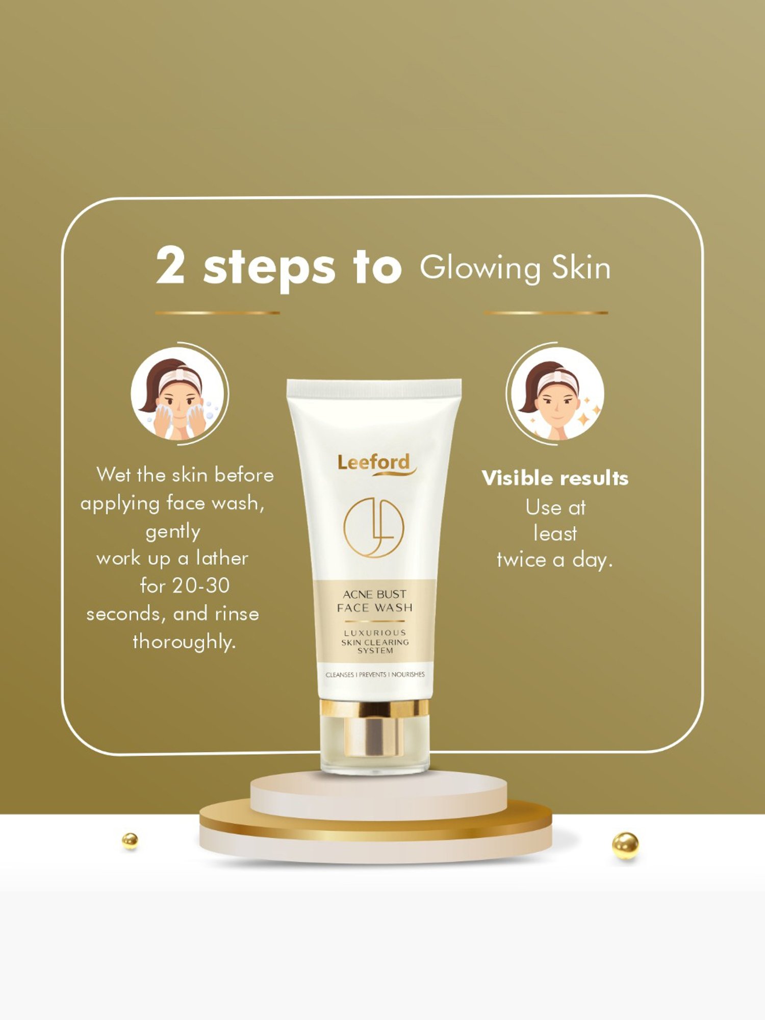 Leeford Acne Bust Face Wash - 50 gm