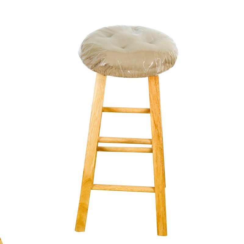 Bar Stool Clear Vinyl Cover Protector Set of 4 - 22" Round - Clear - Elrene Home Fashions