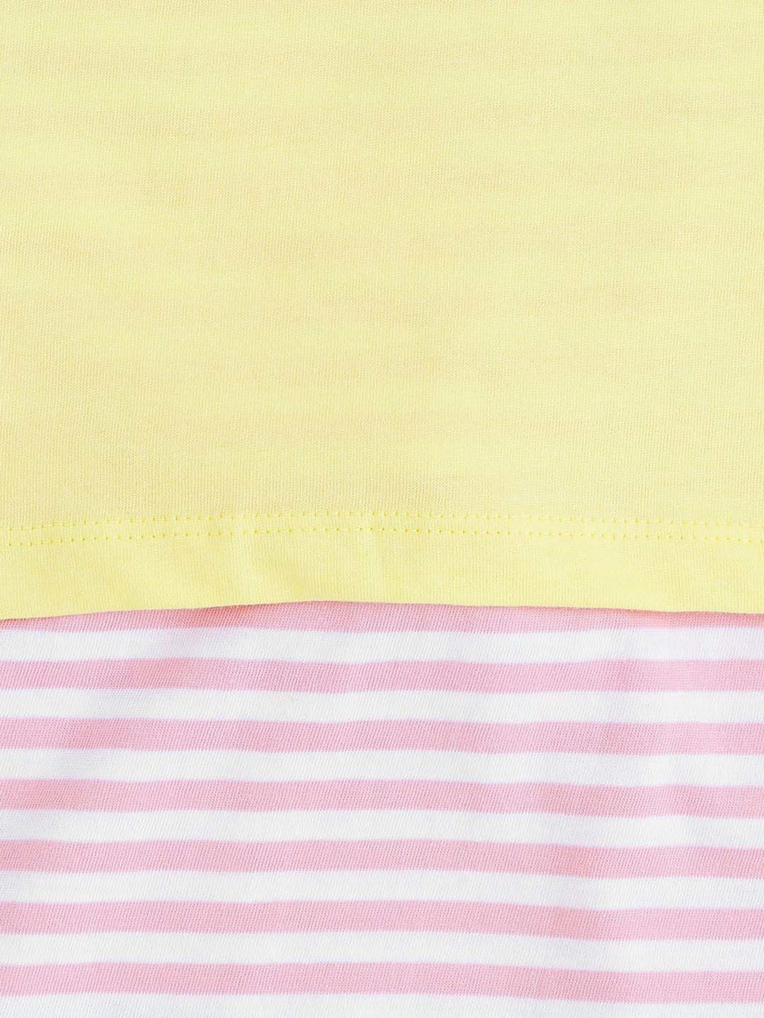 Pantaloons Junior Kids Yellow & Pink Cotton Printed Disney T-Shirt Set