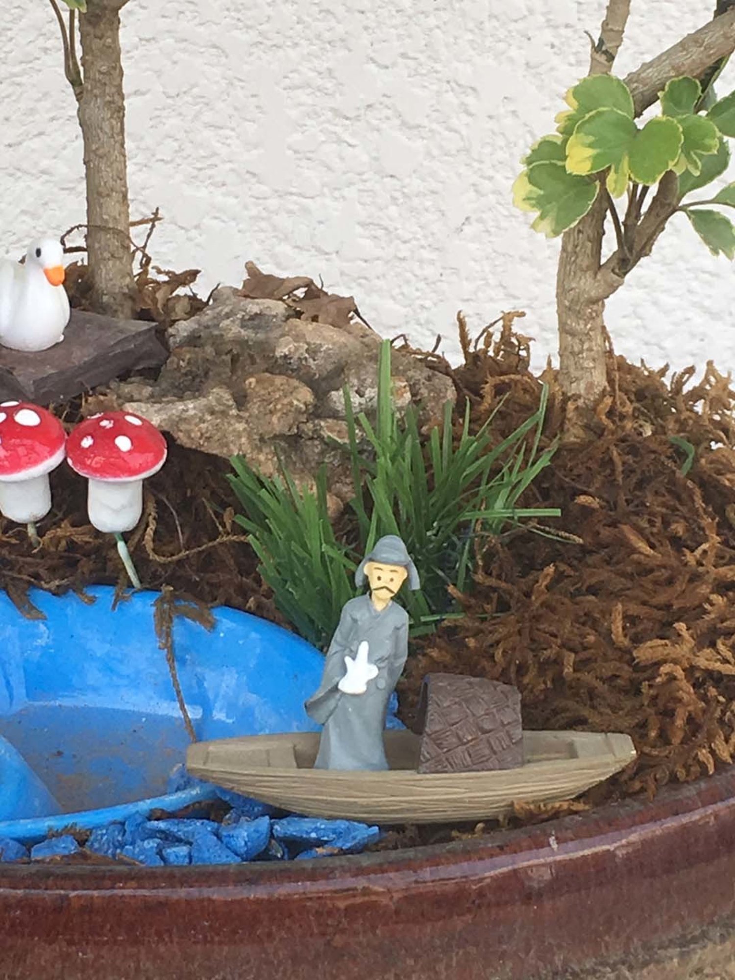 eCraftIndia Golden Handcrafted Engraved Palm Buddha Decorative Showpiece