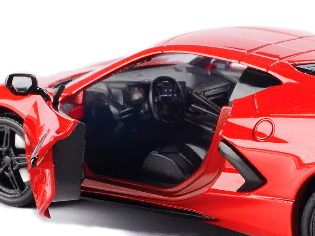 2019 Chevrolet Corvette Z06 Sebring Orange with Black Hood "Sports Cars" Series 1/64 Diecast Model Car by Auto World