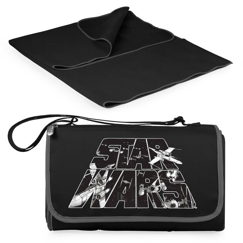 Picnic Time Star Wars Blanket Tote Outdoor Picnic Blanket - Black