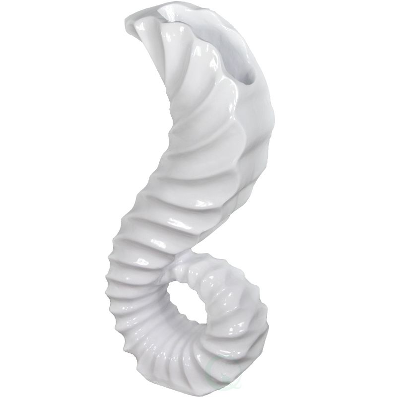 Uniquewise Large White Horn Floor Vase 32 High