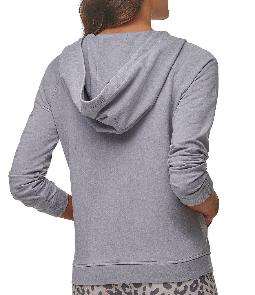 Splendid Knit Zip Up Drawstring Hoodie