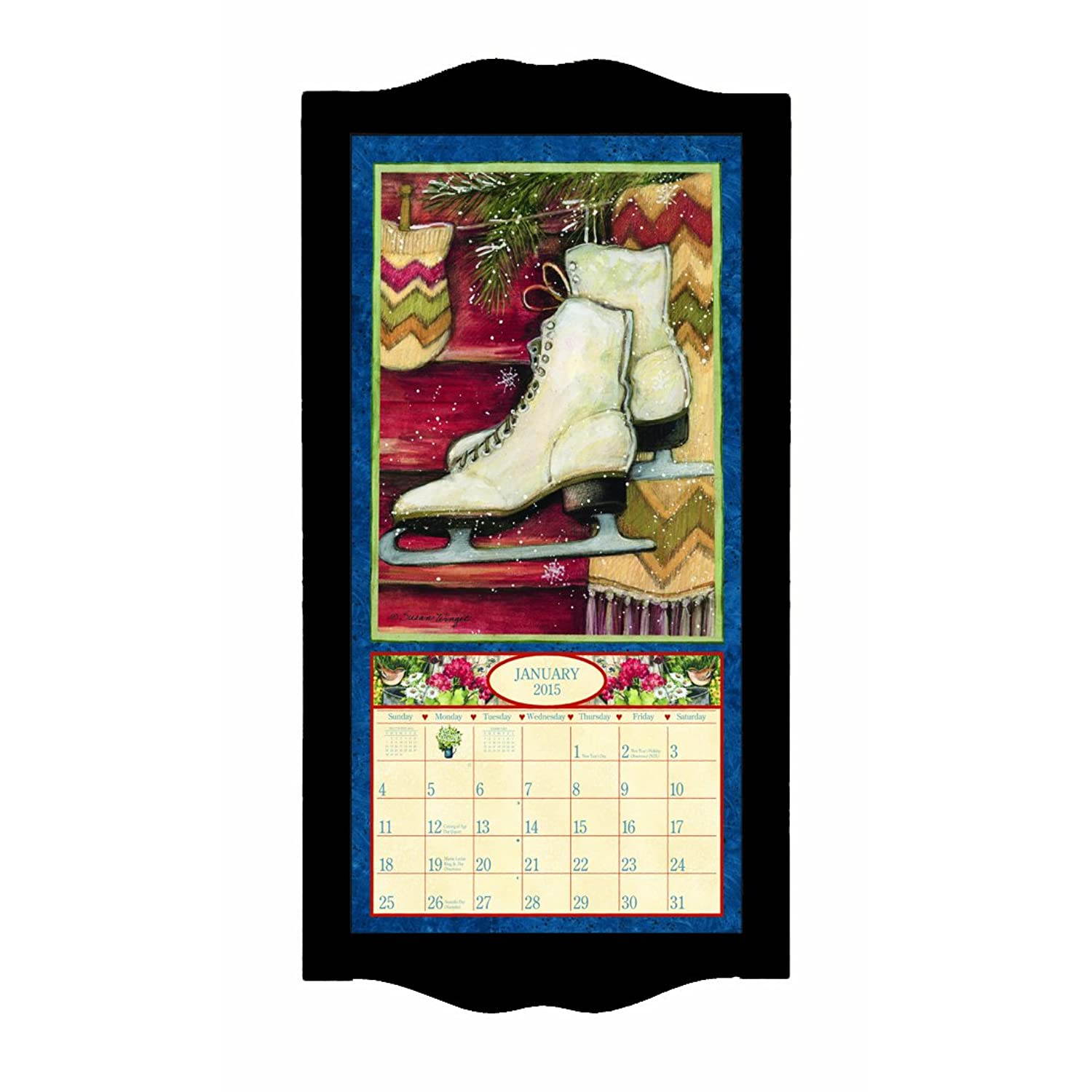 Lang Perfect Timing - Lang Classic Black Diamond Vertical/Small Calendar Frame, 8.9 x 17.5 Inches (1015003)