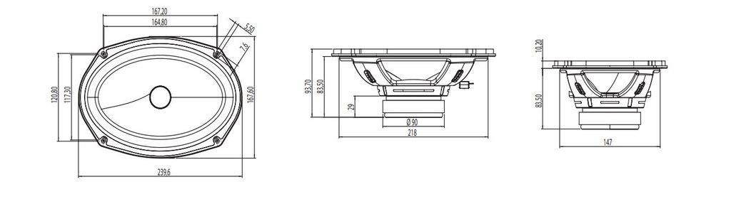 Focal ISU690 6" x 9" Universal Series 2-Way Component Speakers