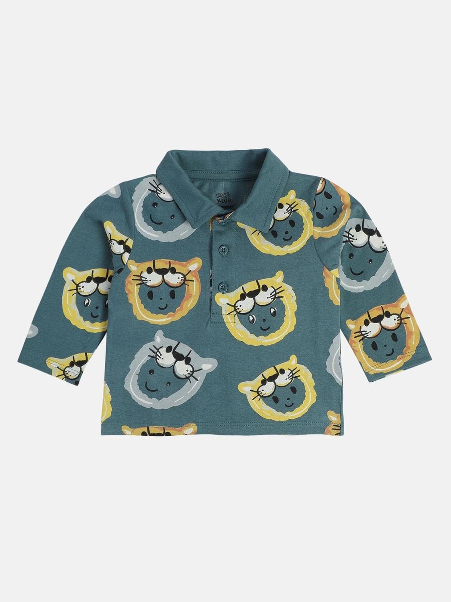 Ed-a-Mamma Baby Green Printed T-Shirt