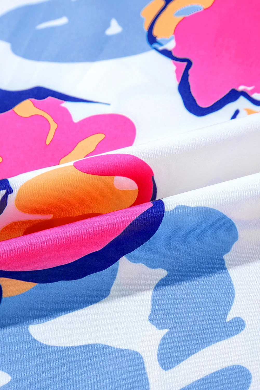 Multicolor Boho Floral Collared Long Sleeve Dress